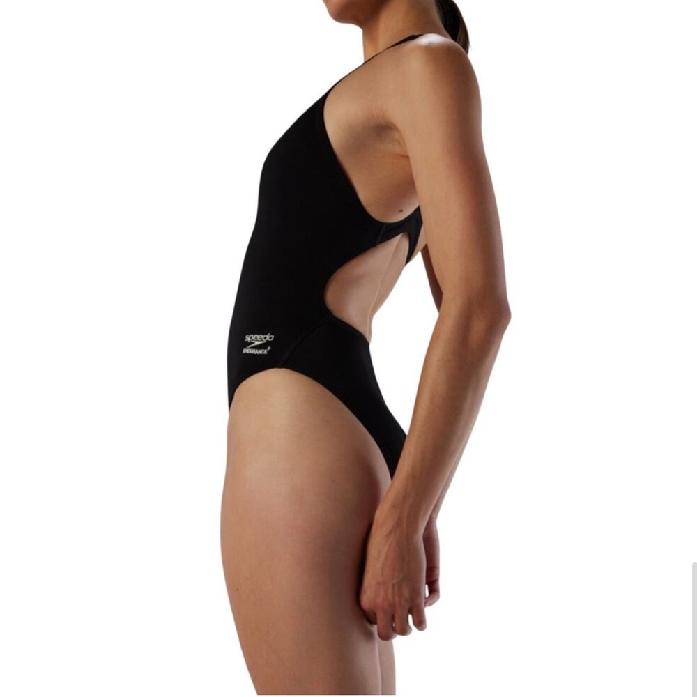 Women's Speedo Endurance NWT Super Proback Solid One piece Black Swimsuit 6 / 32